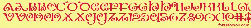 Theshireexp Font – Red Fonts on Yellow Background