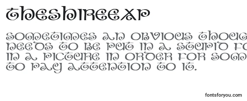Review of the Theshireexp Font