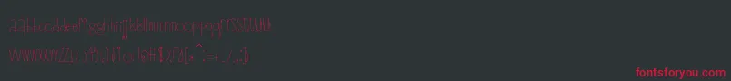 Scrapbuckets Font – Red Fonts on Black Background