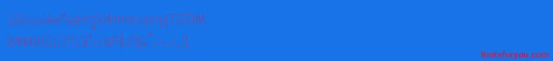 Fonte Scrapbuckets – fontes vermelhas em um fundo azul