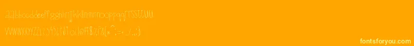 Fonte Scrapbuckets – fontes amarelas em um fundo laranja