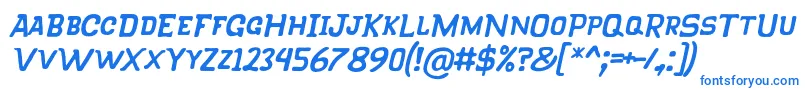 KlapjoRegularItalic Font – Blue Fonts