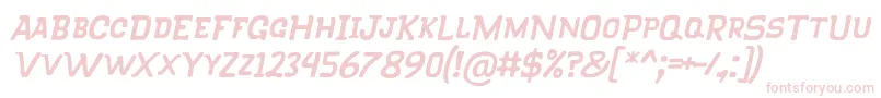 Шрифт KlapjoRegularItalic – розовые шрифты