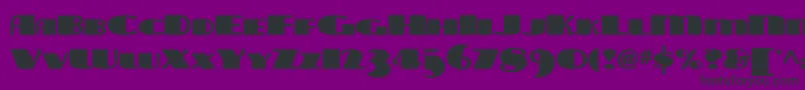 Tarabulbousnf-Schriftart – Schwarze Schriften auf violettem Hintergrund