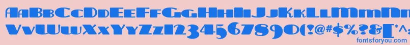 Tarabulbousnf Font – Blue Fonts on Pink Background