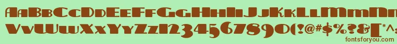 Tarabulbousnf Font – Brown Fonts on Green Background