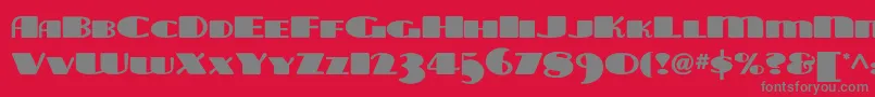 Tarabulbousnf Font – Gray Fonts on Red Background