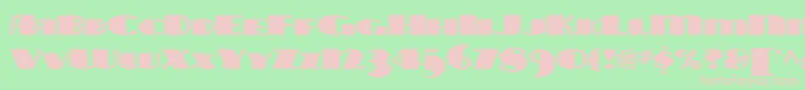 Tarabulbousnf Font – Pink Fonts on Green Background