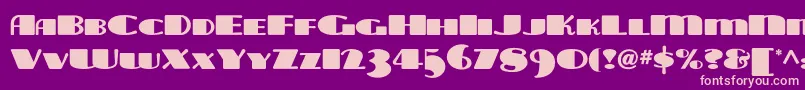 Tarabulbousnf Font – Pink Fonts on Purple Background