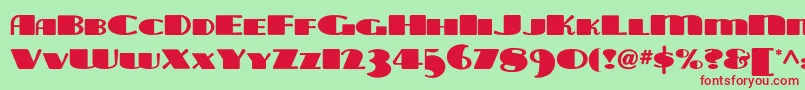 Tarabulbousnf Font – Red Fonts on Green Background