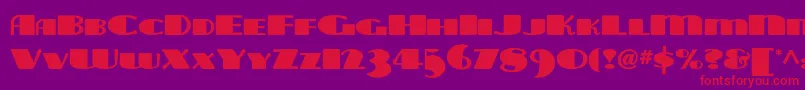 Tarabulbousnf Font – Red Fonts on Purple Background