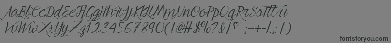 Czcionka MfYoungBeautiful – czarne czcionki na szarym tle