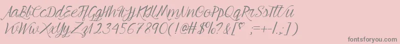 Шрифт MfYoungBeautiful – серые шрифты на розовом фоне
