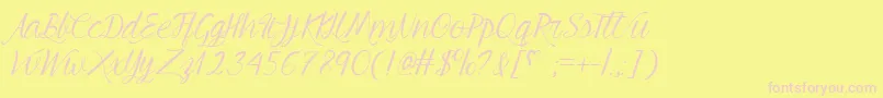 Police MfYoungBeautiful – polices roses sur fond jaune