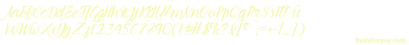Police MfYoungBeautiful – polices jaunes sur fond blanc
