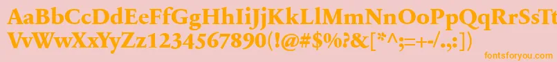 SabonnextLtExtraBold Font – Orange Fonts on Pink Background