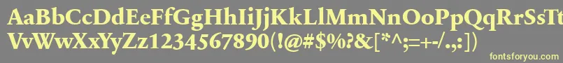 SabonnextLtExtraBold Font – Yellow Fonts on Gray Background