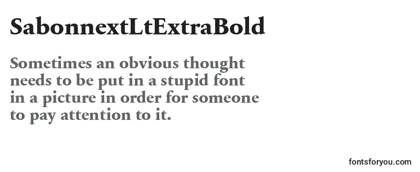 Review of the SabonnextLtExtraBold Font