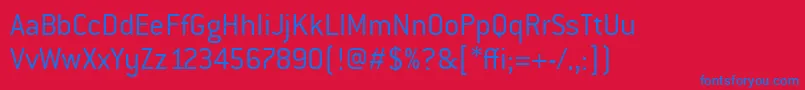ConduititcTtLight Font – Blue Fonts on Red Background