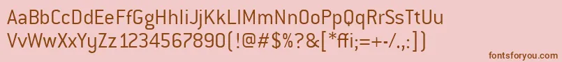ConduititcTtLight Font – Brown Fonts on Pink Background