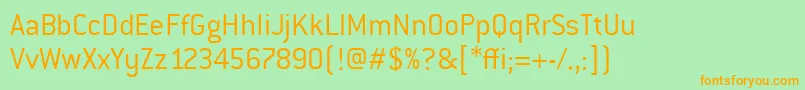 ConduititcTtLight Font – Orange Fonts on Green Background