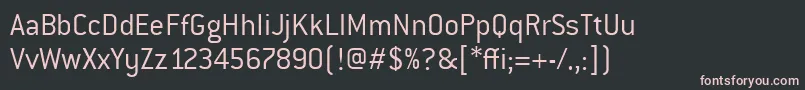 フォントConduititcTtLight – 黒い背景にピンクのフォント
