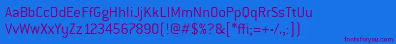ConduititcTtLight Font – Purple Fonts on Blue Background