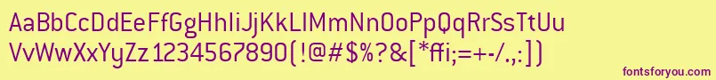 ConduititcTtLight Font – Purple Fonts on Yellow Background