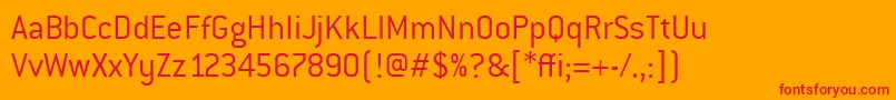 ConduititcTtLight Font – Red Fonts on Orange Background