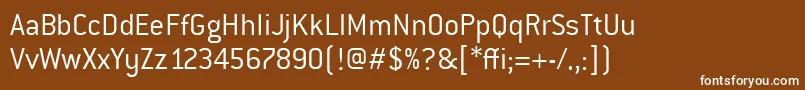 ConduititcTtLight Font – White Fonts on Brown Background