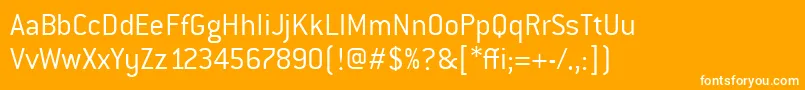 ConduititcTtLight Font – White Fonts on Orange Background