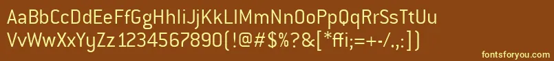 ConduititcTtLight Font – Yellow Fonts on Brown Background