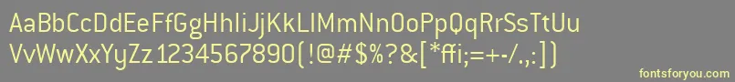 ConduititcTtLight Font – Yellow Fonts on Gray Background