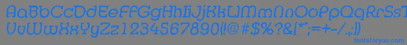 フォントMexicoantiqueItalic – 灰色の背景に青い文字