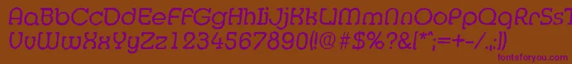 MexicoantiqueItalic Font – Purple Fonts on Brown Background