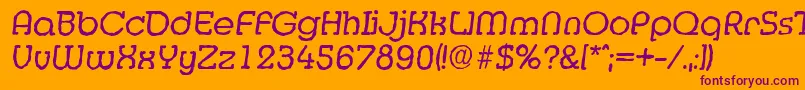 MexicoantiqueItalic Font – Purple Fonts on Orange Background