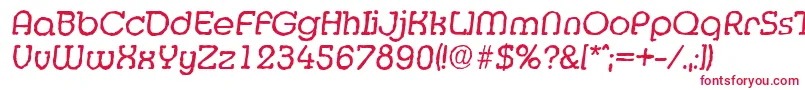 フォントMexicoantiqueItalic – 赤い文字