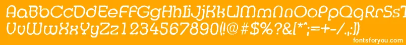 フォントMexicoantiqueItalic – オレンジの背景に白い文字