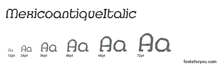 Размеры шрифта MexicoantiqueItalic