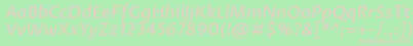 ProzalibreItalic Font – Pink Fonts on Green Background