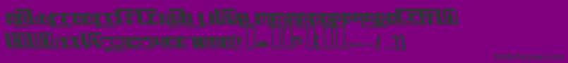 CosmicAgeExtendedItalic Font – Black Fonts on Purple Background