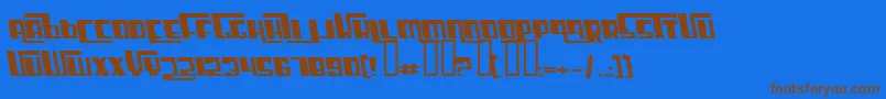 More about CosmicAgeExtendedItalic Font CosmicAgeExtendedItalic Font – Brown Fonts on Blue Background