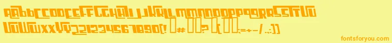 CosmicAgeExtendedItalic Font – Orange Fonts on Yellow Background