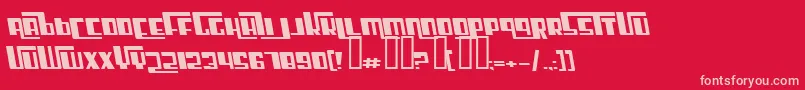 CosmicAgeExtendedItalic Font – Pink Fonts on Red Background