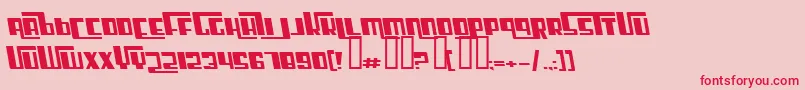 CosmicAgeExtendedItalic Font – Red Fonts on Pink Background