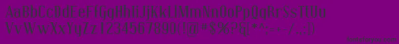 フォントCovington – 紫の背景に黒い文字