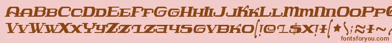 Javatronic Font – Brown Fonts on Pink Background