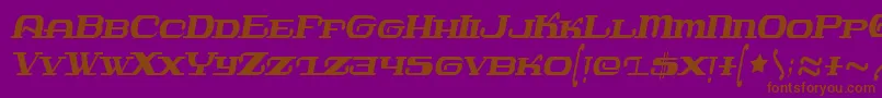 Javatronic Font – Brown Fonts on Purple Background