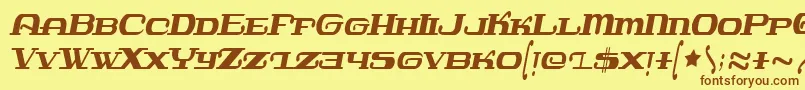 Javatronic Font – Brown Fonts on Yellow Background