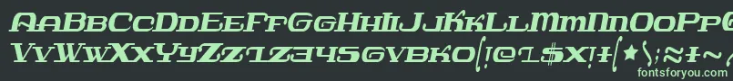 フォントJavatronic – 黒い背景に緑の文字